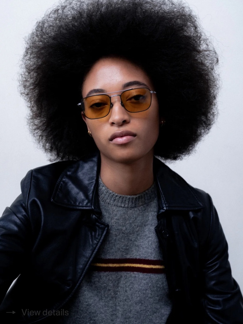 Women's Sunglasses with Amber Lenses - Sleek Metal Frame